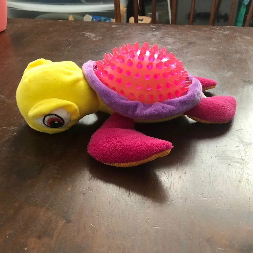 🥤 Plush Turtle Dog Toy with a Spiky Shell